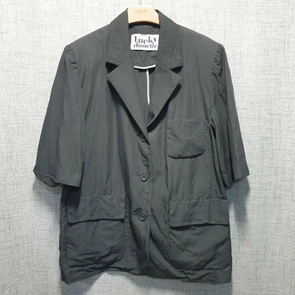 [BUNJANG] Lucky Chouette Pocket Short Sleeve Jacket Size 36 / 럭키슈에뜨 반팔 포켓  자켓 36