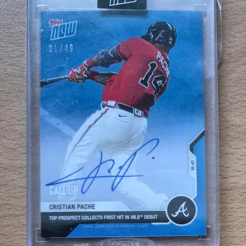 [BUNJANG] MLB Topps Now 2020 Christian Pache Atlanta Braves Debut Auto-Scribed Baseball Card #49 / MLB 2020 탑스나우 애틀란타 크리스티안 파체 49한정 데뷔 온오토카드 판매합니다.