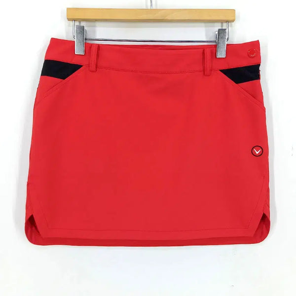 [BUNJANG] Colorway Women's Summer Spandex Mini Skirt - Red / 컬러웨이 여성 여름 스판 미니스커트 레드 (HU46287)