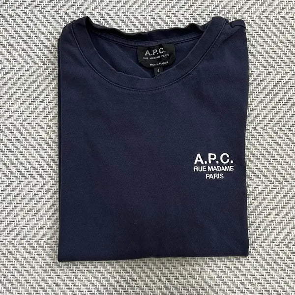 [BUNJANG] A.P.C. Navy Short Sleeve T-Shirt / 아페쎄 네이비 반팔 티셔츠 s