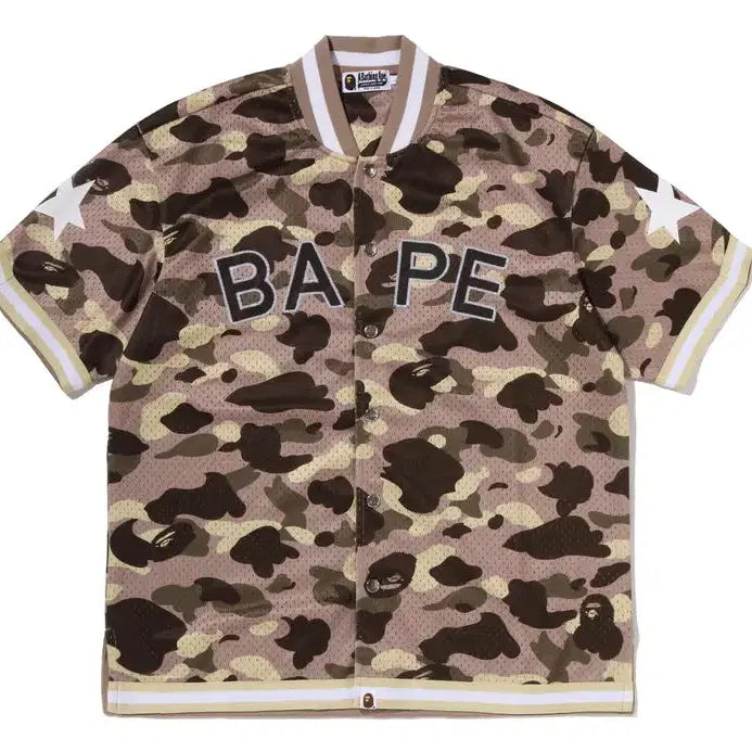 [BUNJANG] BAPE Color Camo Mesh Warm-Up Relaxed Fit Shirt 26SS / [해외] 베이프 컬러 카모 메쉬 웜업 릴렉스드핏 셔츠 26SS
