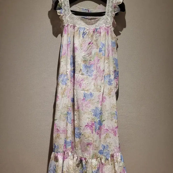 [BUNJANG] Venus Women's Sleeveless Frill Pajama Dress / 비너스 여성 프릴 민소매 원피스잠옷