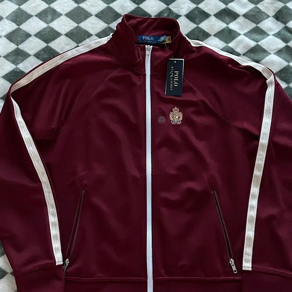 [BUNJANG] Polo Ralph Lauren Crest Logo Track Jacket Burgundy M / [새상품]폴로 랄프로렌 트랙탑 버건디 M