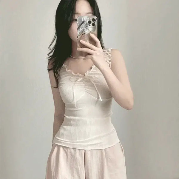 [BUNJANG] Four Nine Coco Summer Wide Pants (Pink) / 에이블리 포우나인 코코 바스락 여름 와이드 팬츠