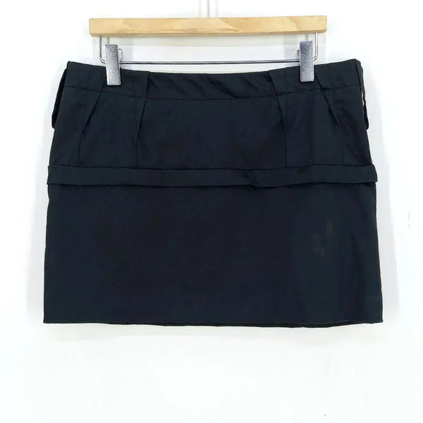 [BUNJANG] O'2nd Summer Mini Skirt Black Nylon Blend / 오즈세컨 여름 약스판 나일론혼방 미니스커트 블랙67 (HU46288)