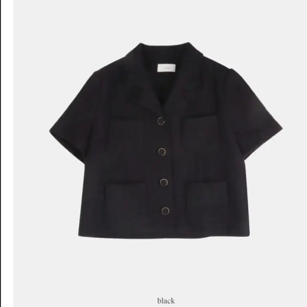 [BUNJANG] Short Sleeve Tweed Top / 반팔 트위드