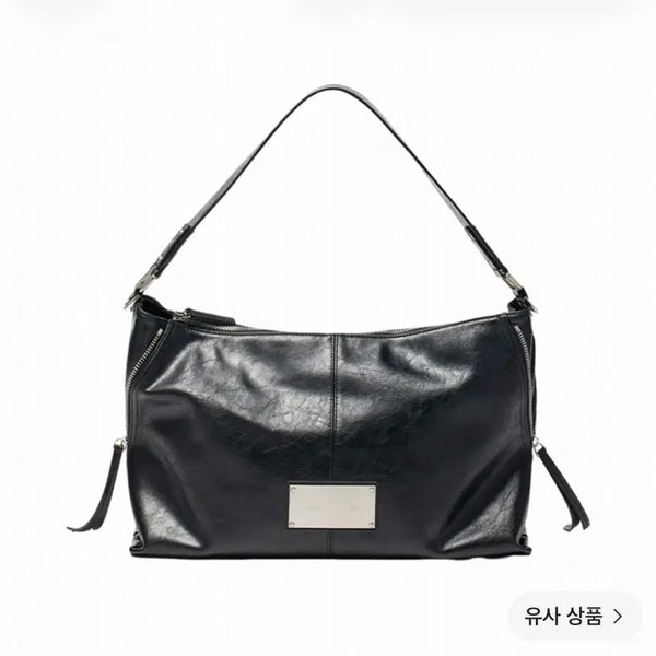[BUNJANG] Matinkim Side Zip Shoulder Bag Black / 마뗑킴 사이드 지퍼 숄더백 블랙