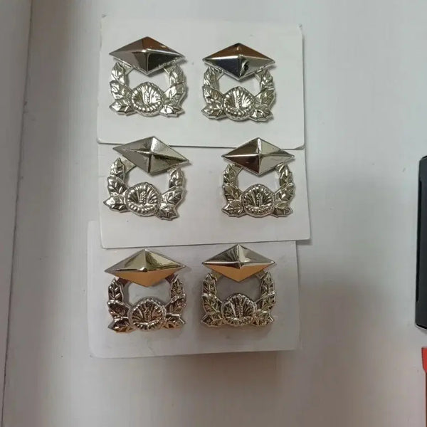 [BUNJANG] Silver Epaulets Set (2 Pieces) / 견장 2개 세트 은색