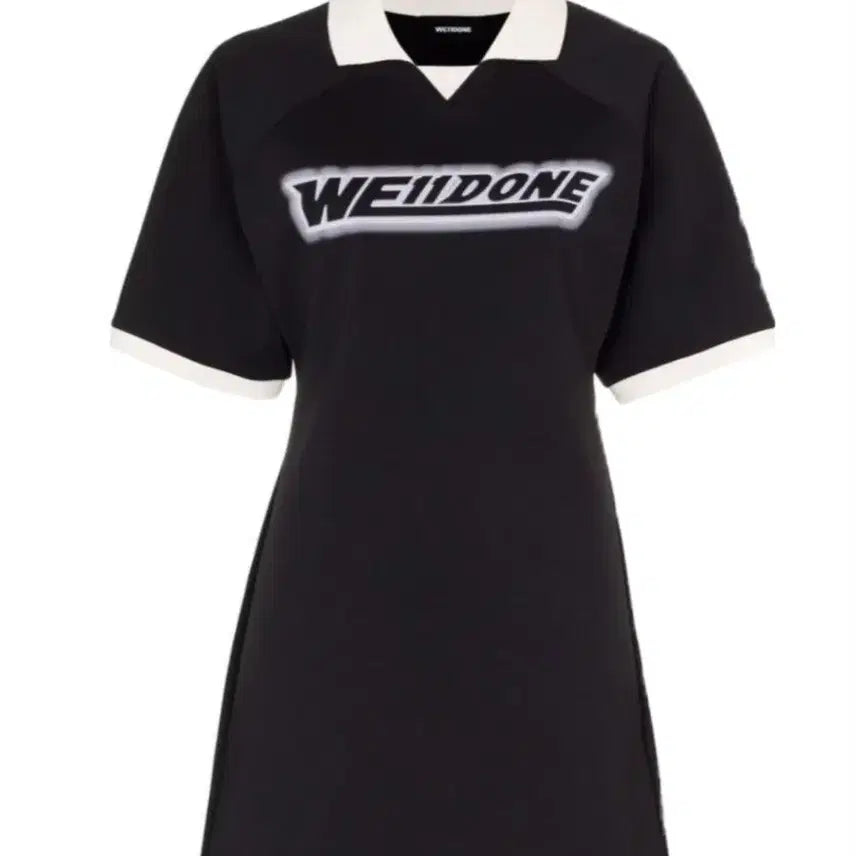 [BUNJANG] WE11DONE Colorblock Collar Dress Black S / 새제품) 웰던 WE11DONE  배색 카라 원피스 S