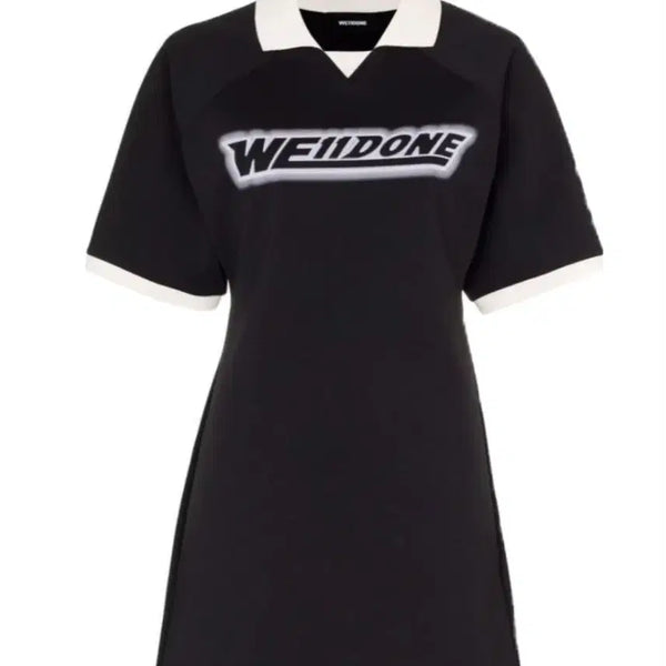 [BUNJANG] WE11DONE Colorblock Collar Dress Black S / 새제품) 웰던 WE11DONE  배색 카라 원피스 S