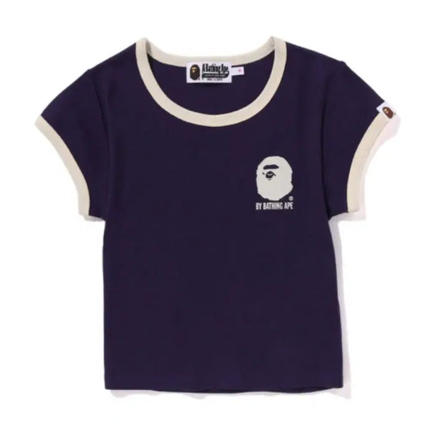 [BUNJANG] BAPE Ringer T-Shirt College Crop Trim Tee / 베이프 링거티 반팔 컬리지 크롭 트림티