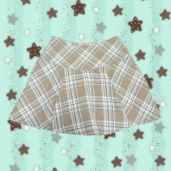 [BUNJANG] Cecil McBee Brown Check Pleated Skirt / 고전 세실맥비 브라운 체크 스커트 프레피 라떼갸루 히메갸루 공겜여주 모리걸 헤이세이 긱시크 y2k 트랄라라 엑시즈팜 리즈리사 핀터깔