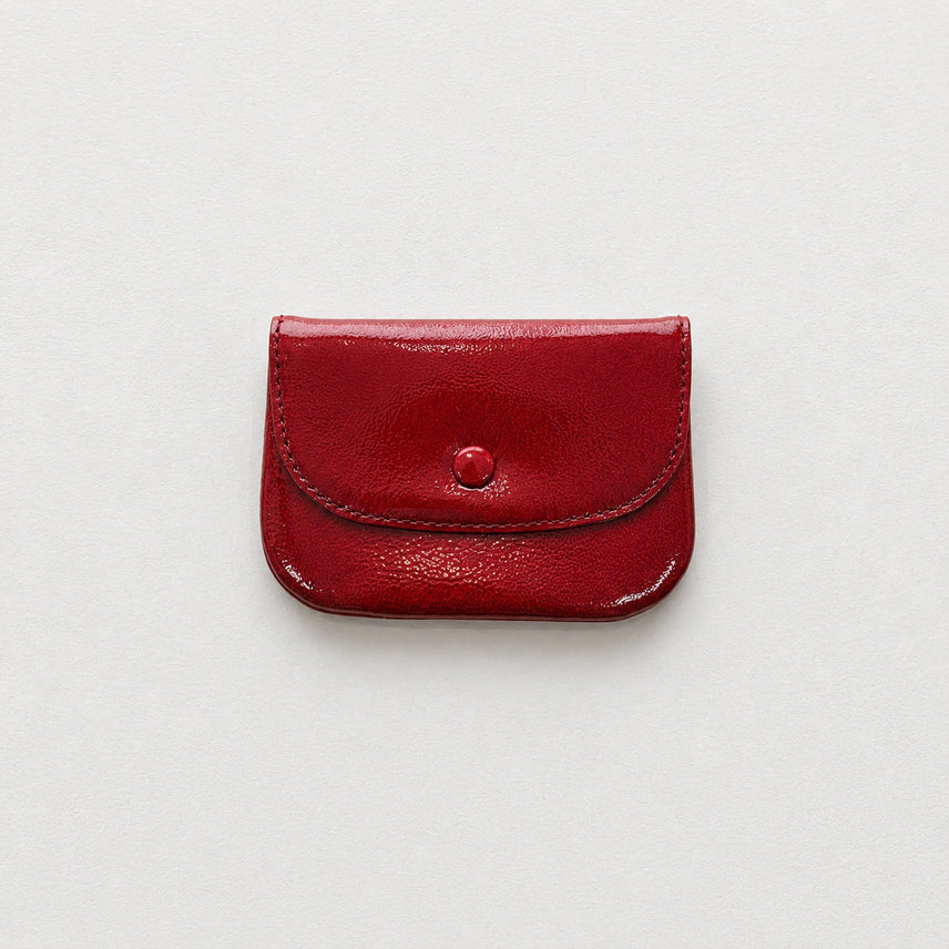 [BUNJANG] MARGARET HOWELL Embossed Logo Red Leather Card Holder / [MARGARET HOWELL] 음각 로고 레드 카드지갑