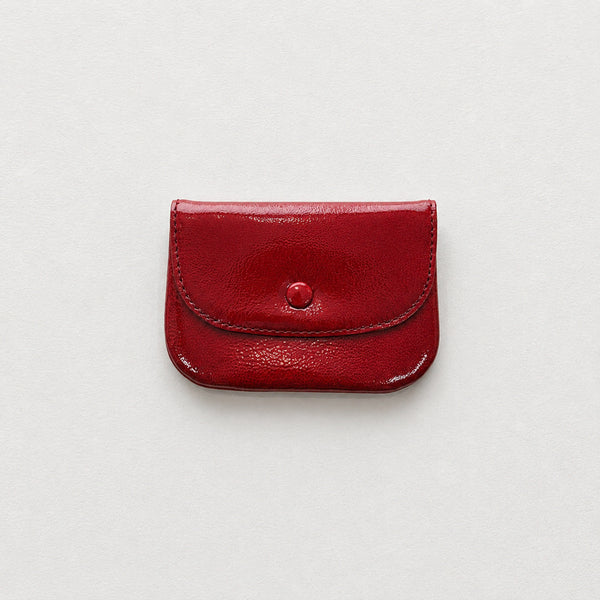 [BUNJANG] MARGARET HOWELL Embossed Logo Red Leather Card Holder / [MARGARET HOWELL] 음각 로고 레드 카드지갑