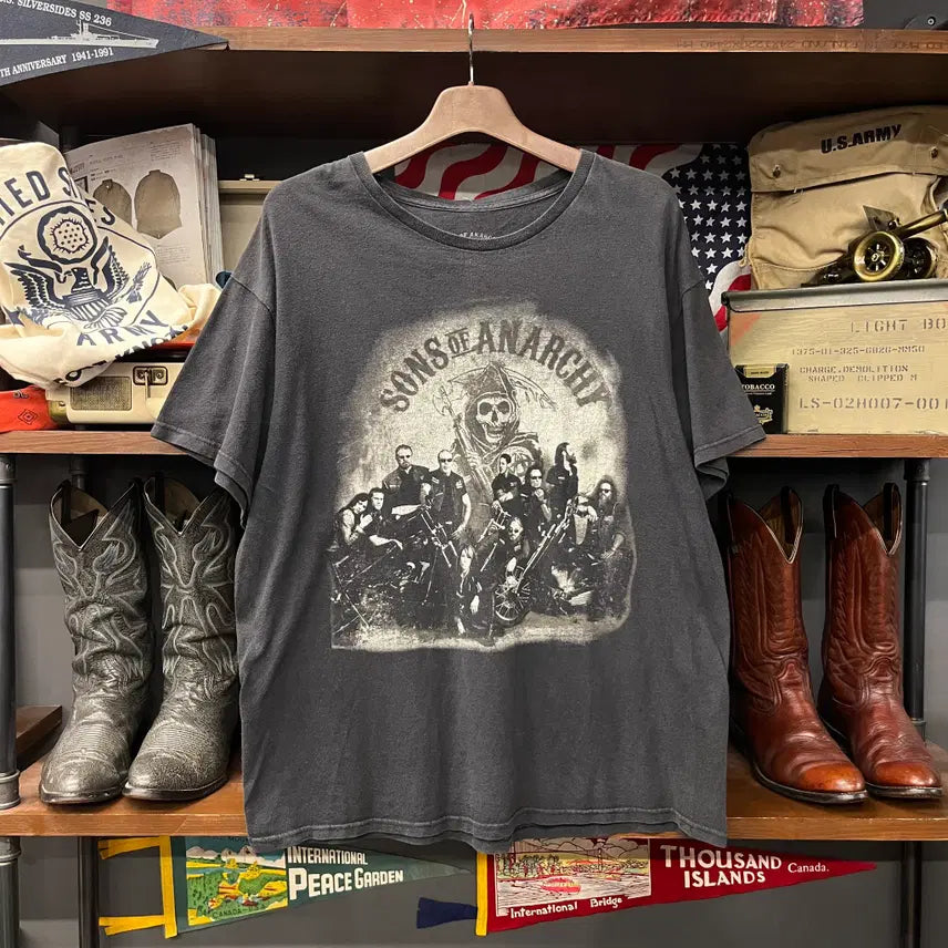 [BUNJANG] Sons of Anarchy Official License Printing T-Shirt / 선즈 오브 아나키 오피셜 라이선스 굿즈 프린팅 반팔 티셔츠 N2205
