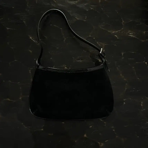 [BUNJANG] PortsPorts Mini Top Handle Bag Black Suede / 포츠포츠 탑핸들백