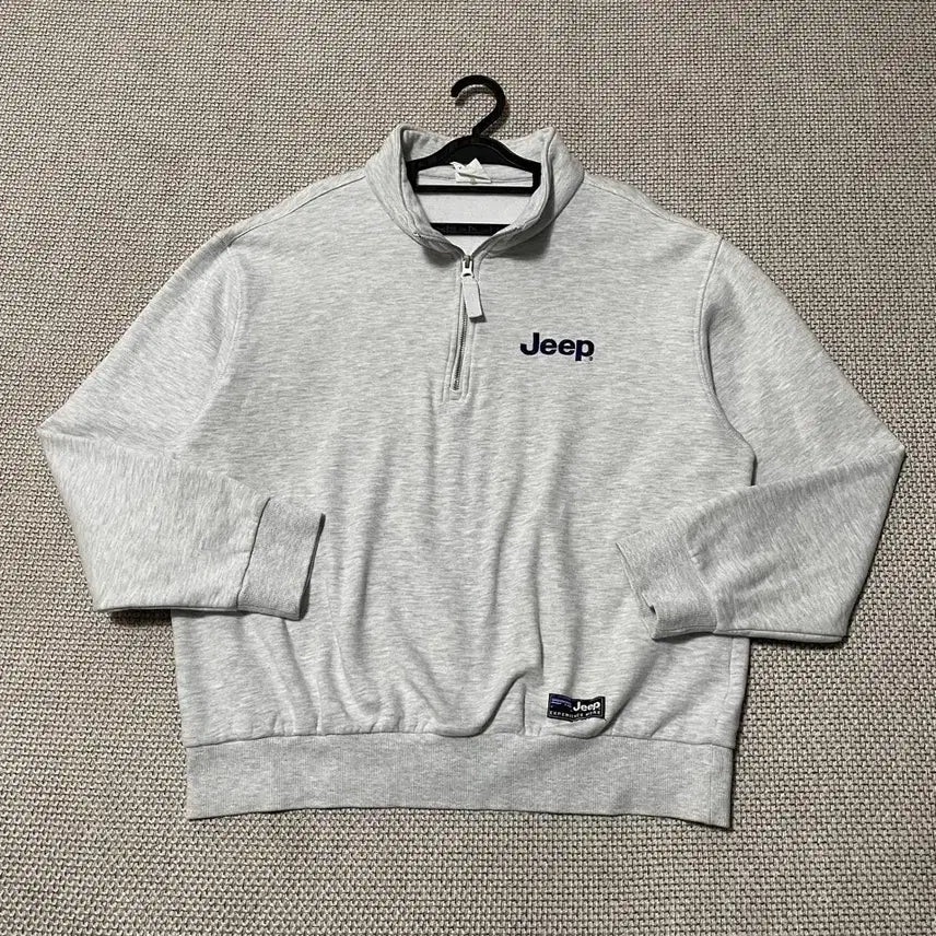 [BUNJANG] L Jeep Half-Zip Fleece Sweatshirt / L 지프 반집업 기모 맨투맨 B.7502
