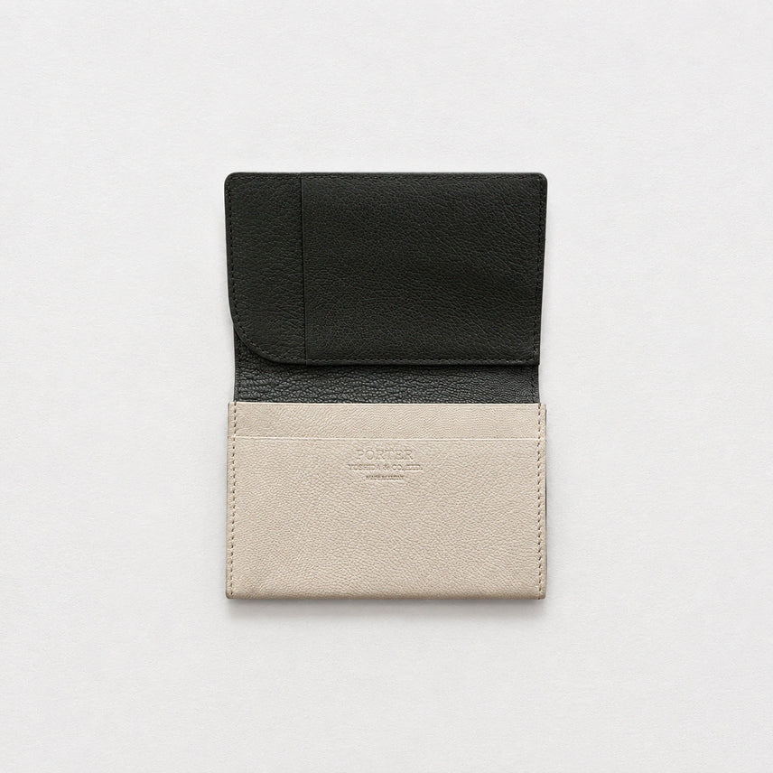 [BUNJANG] PORTER Ivory Leather Card Wallet / [PORTER] 아이보리 레더 카드 지갑