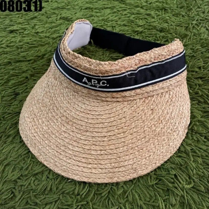 [BUNJANG] A.P.C. Straw Sun Visor Bucket Hat / A.P.C. 밀짚 썬바이저 벙거지 모자