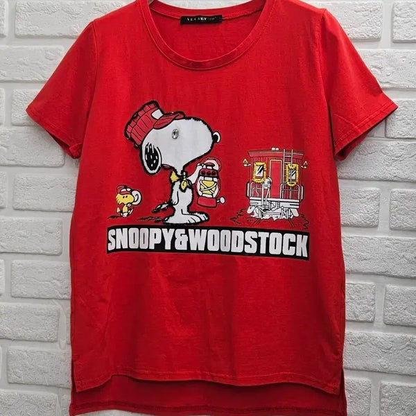 [BUNJANG] Snoopy Velvet 70 Spandex T-Shirt / A4916  스누피 스판 티셔츠(VELVET 70)
