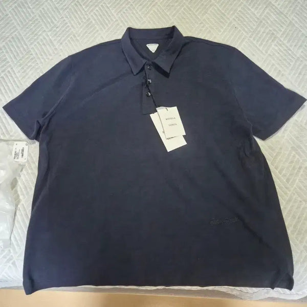 [BUNJANG] Bottega Veneta Polo Shirt Navy Blue XXL / 보테가베네타 폴로 카라티 네이비블루 XXL