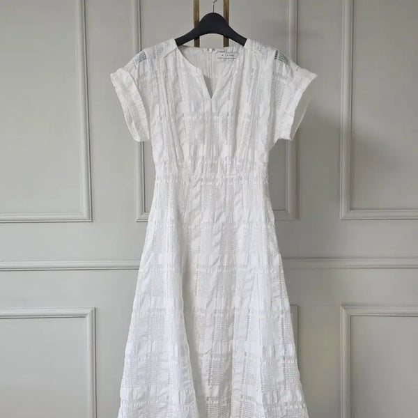 [BUNJANG] Misha V-Neck Fit & Flare Checkered Dress / 24 미샤