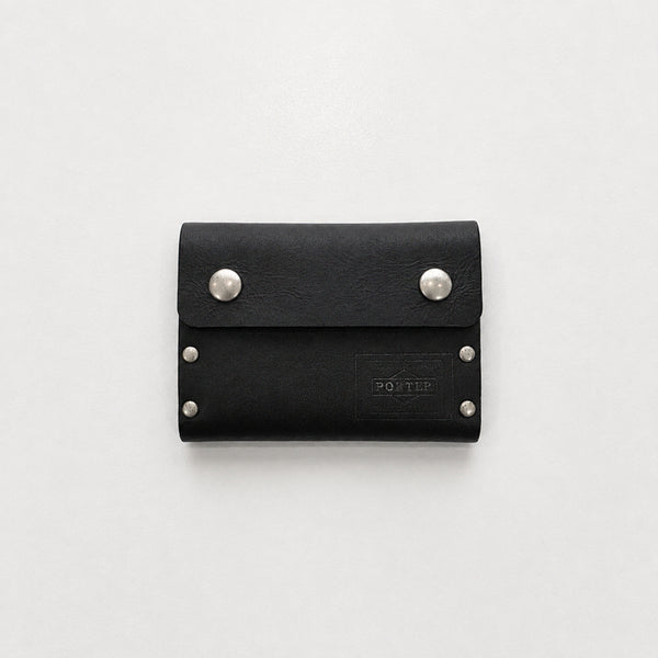 [BUNJANG] Porter Embossed Logo Studded Leather Wallet / [PORTER] 포터 음각 로고 스터드 지갑