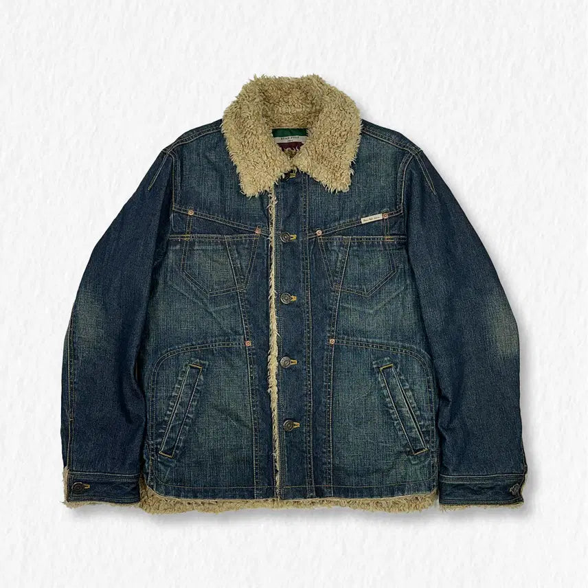 [BUNJANG] Beanpole Denim Sherpa Jacket / 빈폴 데님 쉐르파 자켓