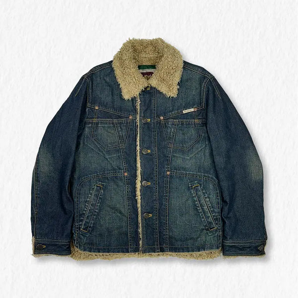 [BUNJANG] Beanpole Denim Sherpa Jacket / 빈폴 데님 쉐르파 자켓