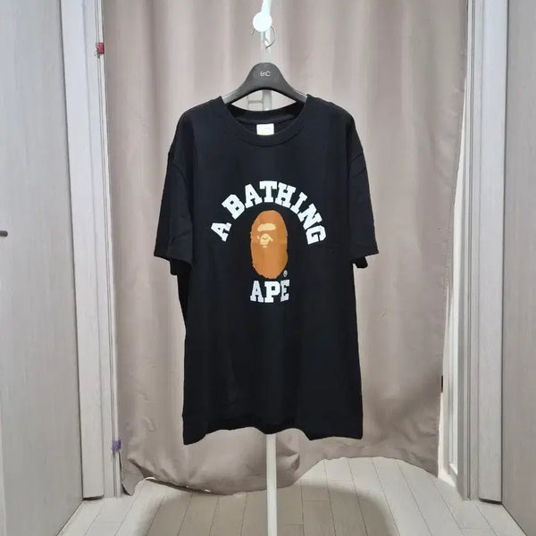 [BUNJANG] A Bathing Ape BAPE Logo Short Sleeve T-Shirt Black / 베이프 반팔티 블랙.새상품