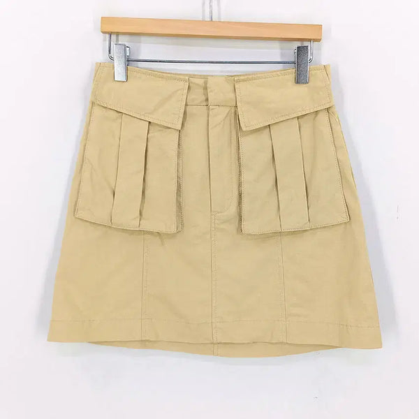 [BUNJANG] Zara Women's Summer Unlined Mini Skirt Beige / 자라 여성 여름 홑겹 미니스커트 베이지24 (HU46293)
