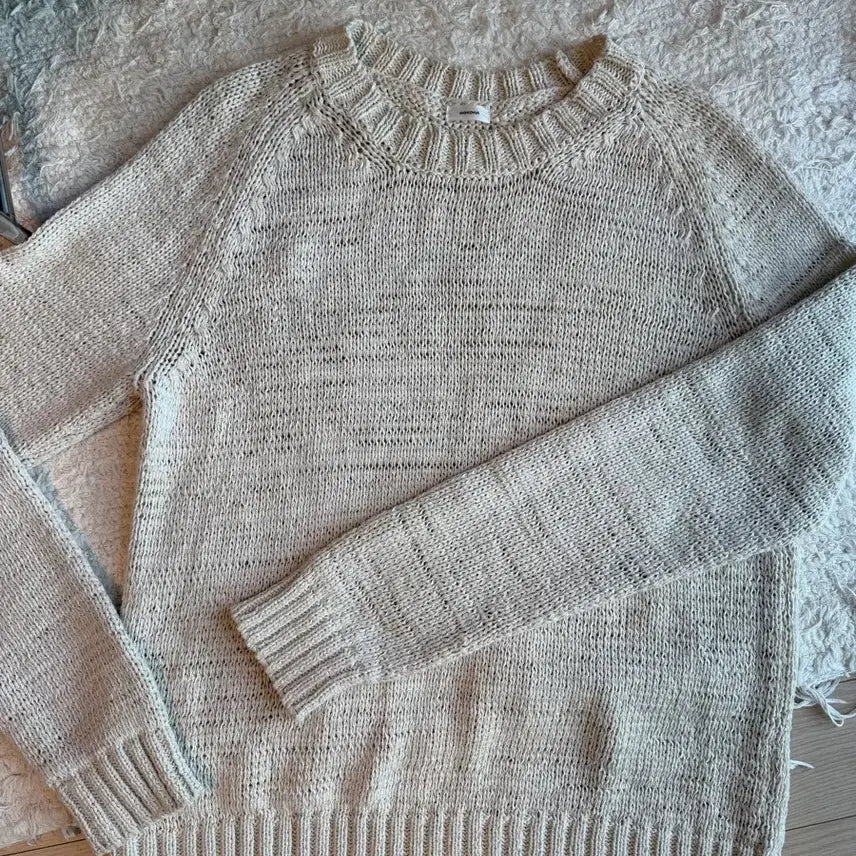 [BUNJANG] Monoha S/S Knit White/Ivory / [정품] 모노하(monoha) S/S 니트