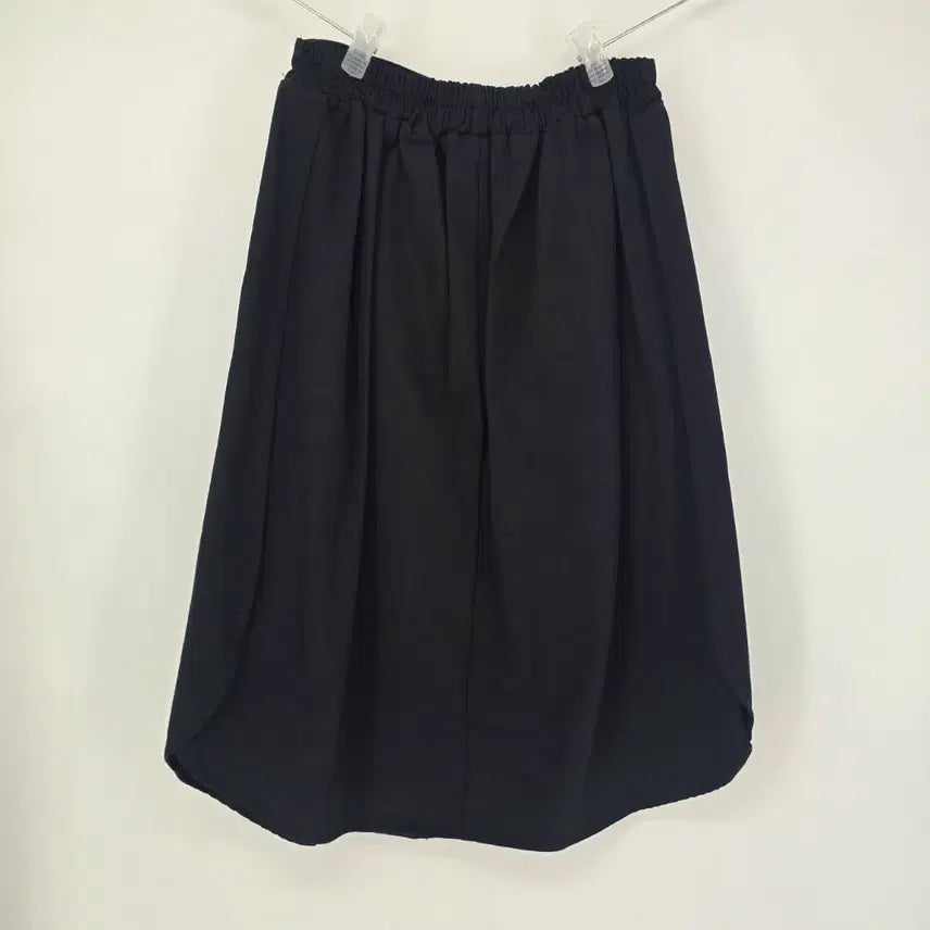 [BUNJANG] Black Flare Midi Skirt / 블랙 플레어 면 스커트