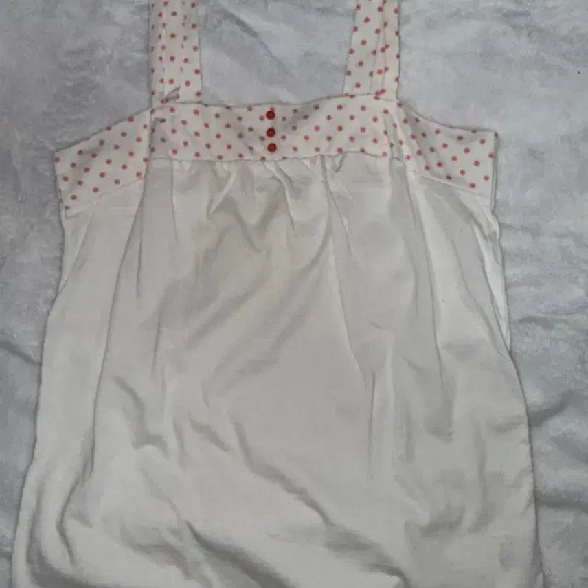 [BUNJANG] Vintage Red Dot Point Camisole / 빈티지 레드 도트 포인트 나시