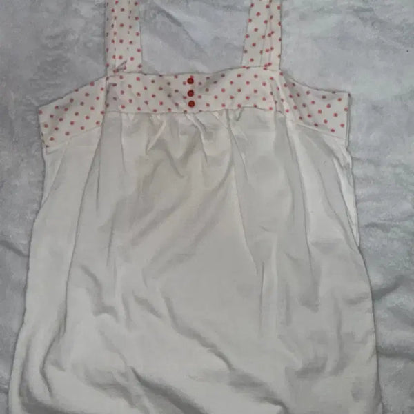 [BUNJANG] Vintage Red Dot Point Camisole / 빈티지 레드 도트 포인트 나시