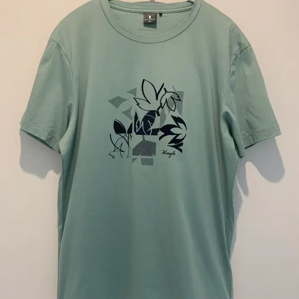 [BUNJANG] W.ANGLE x LETTA KÜHLHORN Graphic Print Short Sleeve T-Shirt (105) / 남성 와이드앵글 반팔 티셔츠 105