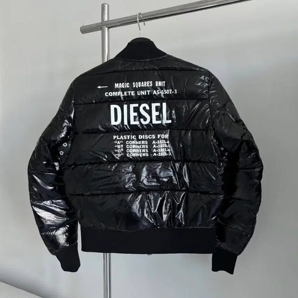 [BUNJANG] Diesel Glossy Bomber Jacket / [S] 디젤 유광 봄버