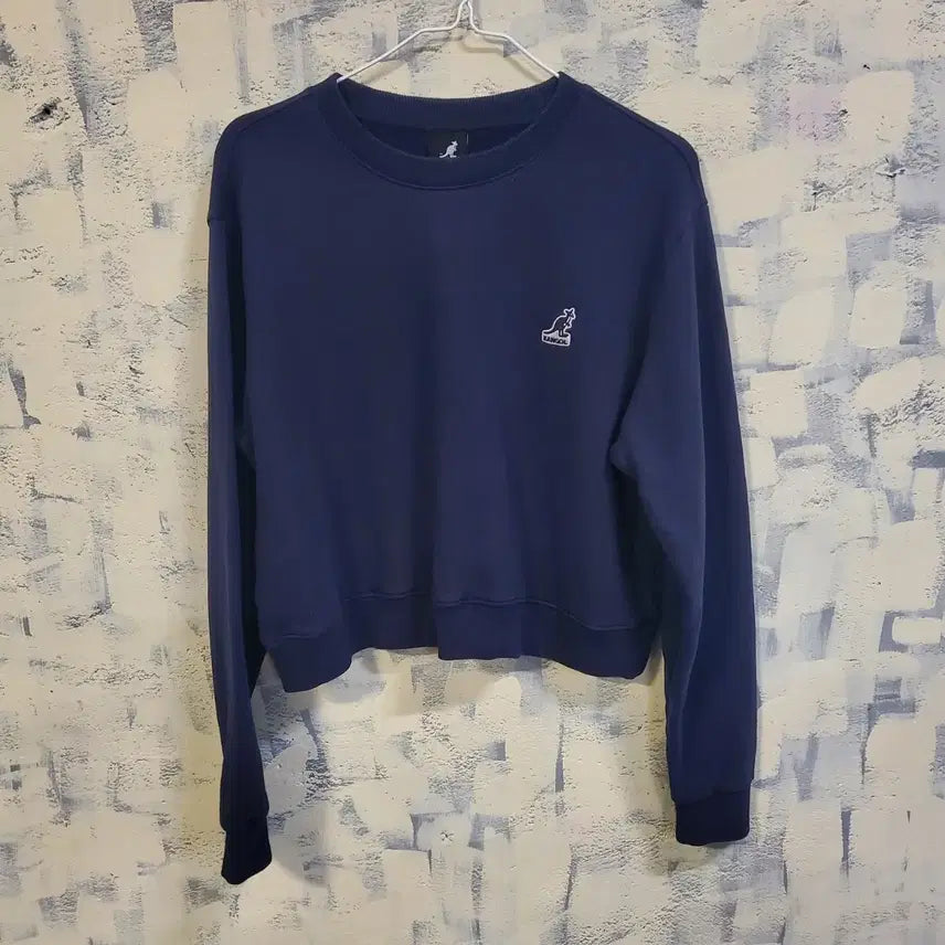 [BUNJANG] Kangol Back Logo Half Crop Sweatshirt M / 캉골 빽로고 반크롭 맨투맨 m