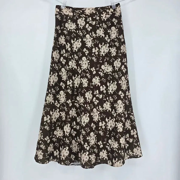 [BUNJANG] Floral Pattern Long Skirt M Size / 플라워 패턴 롱 스커트 M
