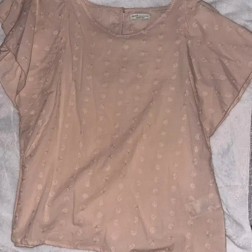 [BUNJANG] Earth Music & Ecology Pink Vintage Blouse / 빈티지 어스뮤직 핑크 블라우스