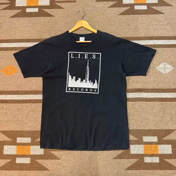 [BUNJANG] Lies Records USA T-Shirt (Size L, Short Sleeve) / USA LIES RECORDS 티셔츠 L 반팔