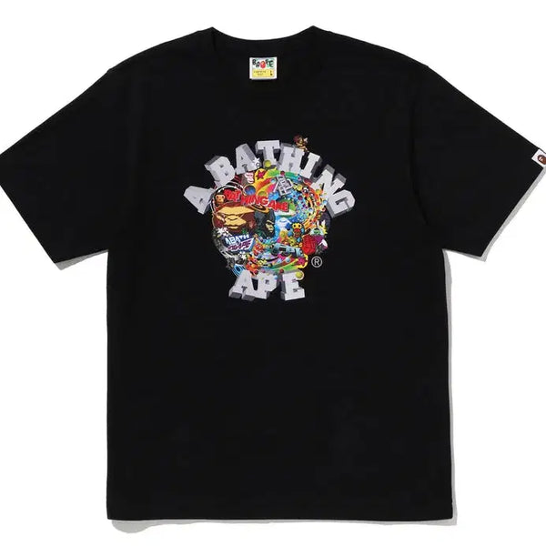 [BUNJANG] BAPE Colorful 3D Graphic College Short Sleeve T-Shirt SS26 / [해외] 베이프 컬러풀 3D 그래픽 컬리지 반팔 티셔츠 26SS