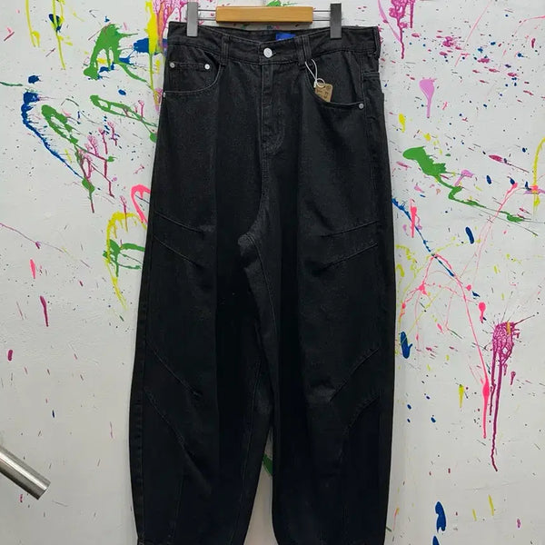 [BUNJANG] Balloon Fit Black Denim Pants 28in / 벌룬핏 블랙 데님 팬츠 28in
