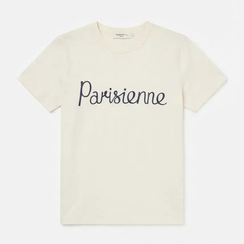 [BUNJANG] Maison Kitsuné Parisienne Short Sleeve T-Shirt Ivory / 메종키츠네 파리지엔느 반팔티 S 아이보리