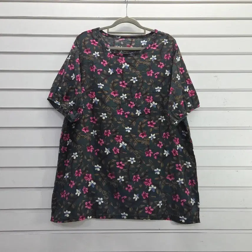 [BUNJANG] Flower Pattern Cotton Blouse Size 88 / 플라워  부인복 면 블라우스88/보물찾기천사