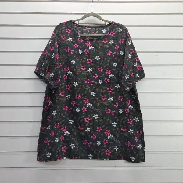 [BUNJANG] Flower Pattern Cotton Blouse Size 88 / 플라워  부인복 면 블라우스88/보물찾기천사