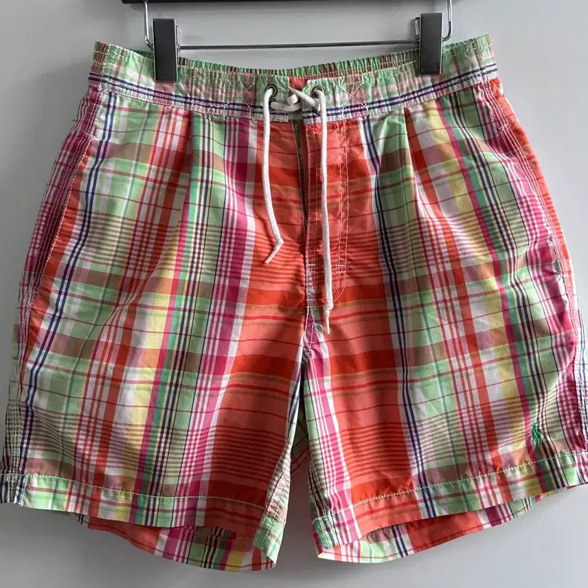 [BUNJANG] Polo Check Swim Pants / 폴로 체크 스윔 팬츠 (vap.19)