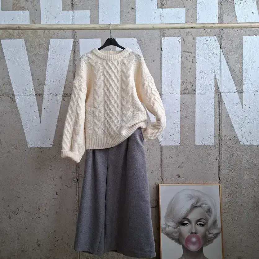 [BUNJANG] Cable Knit Sweater / 행사3)케이블 니트 스웨터