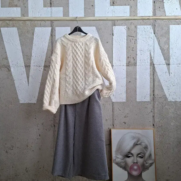 [BUNJANG] Cable Knit Sweater / 행사3)케이블 니트 스웨터