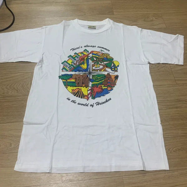 [BUNJANG] 1990s Heineken Original Single Stitch Artwork T-Shirt / L]90s 하이네켄(Heineken) 오리지널 싱글스티치 아트워크 반팔티